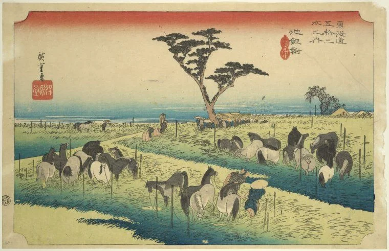 池鯉鮒 - 歌川広重浮世絵